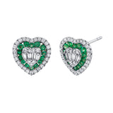 Gemstone Heart Studs