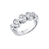 Bezel Oval Diamond Band