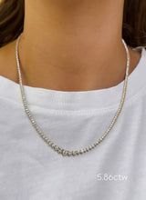 Graduated Three Prong Tennis Necklace