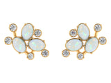 Opal and Diamond Earrings