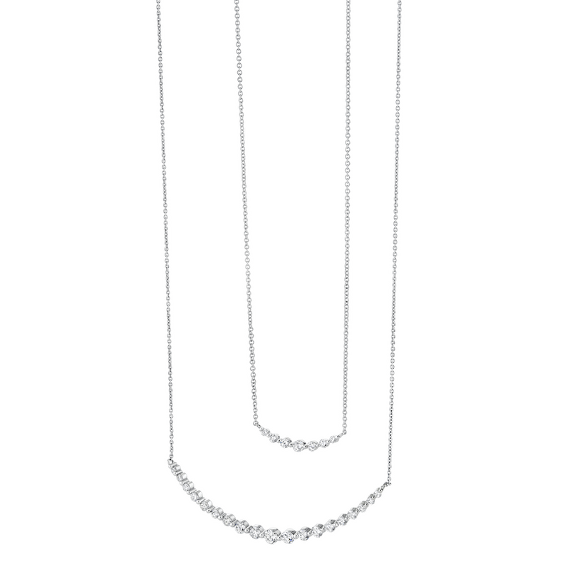 Diamond Curved Bar Necklace