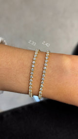 Yellow Gold Scalloped Tennis Bracelet