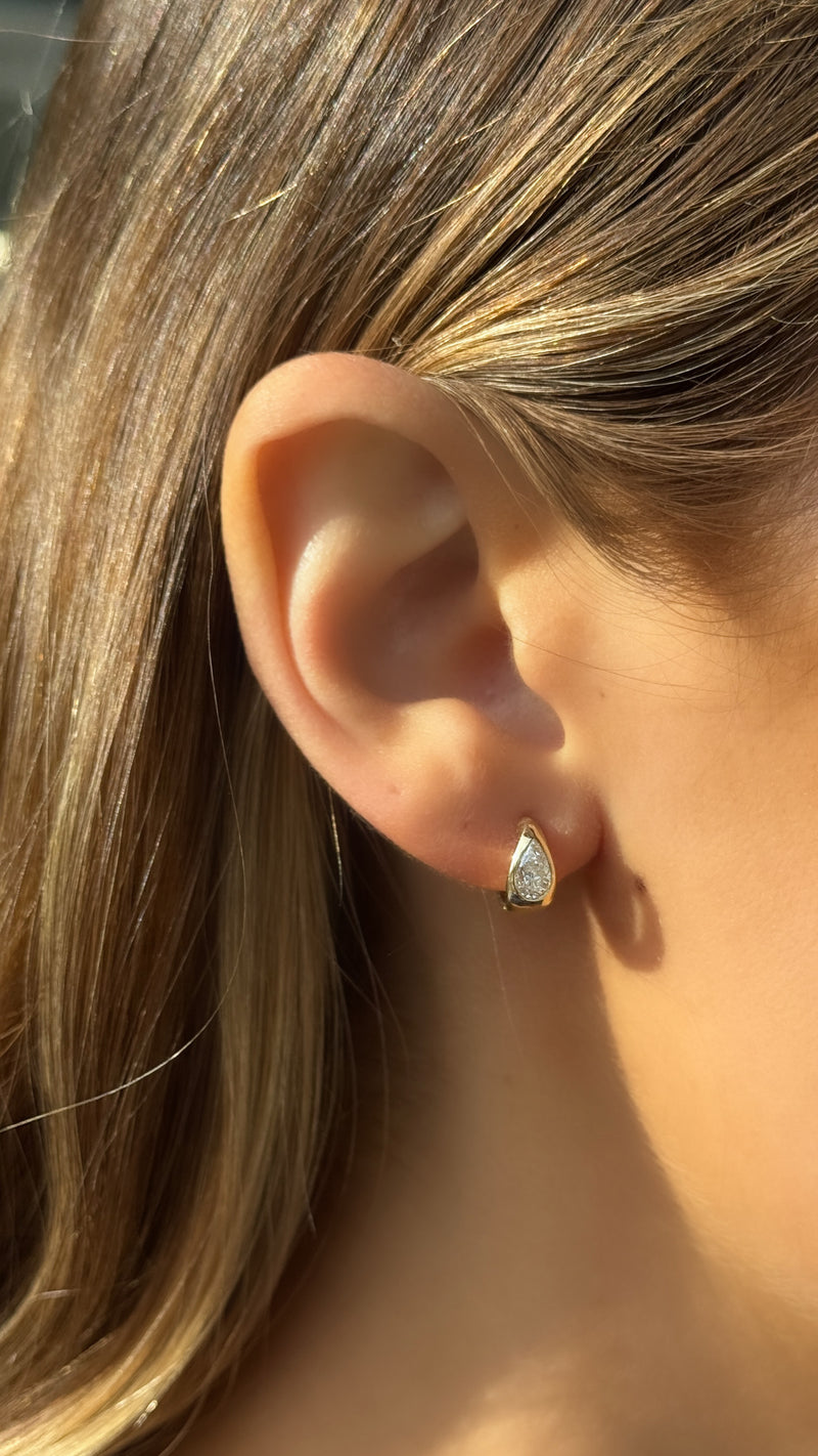 Burnished Set Pear Huggies