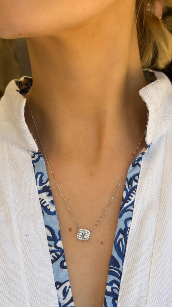 Baguette Diamond Necklace
