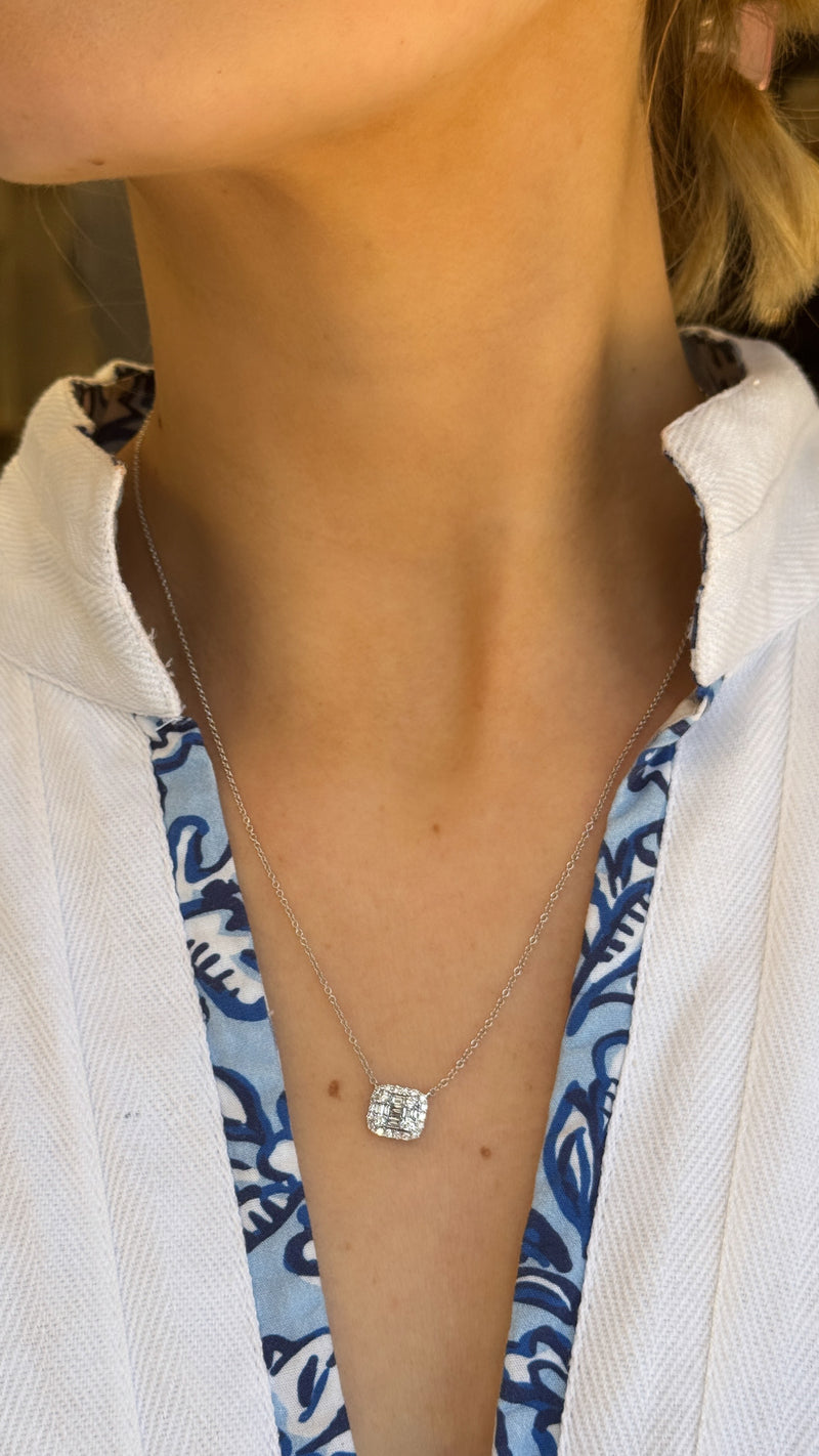 Baguette Diamond Necklace
