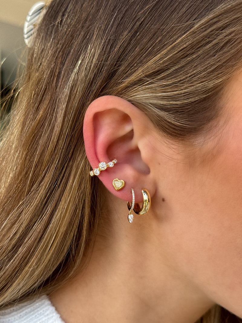 Bezel Diamond Ear Cuff