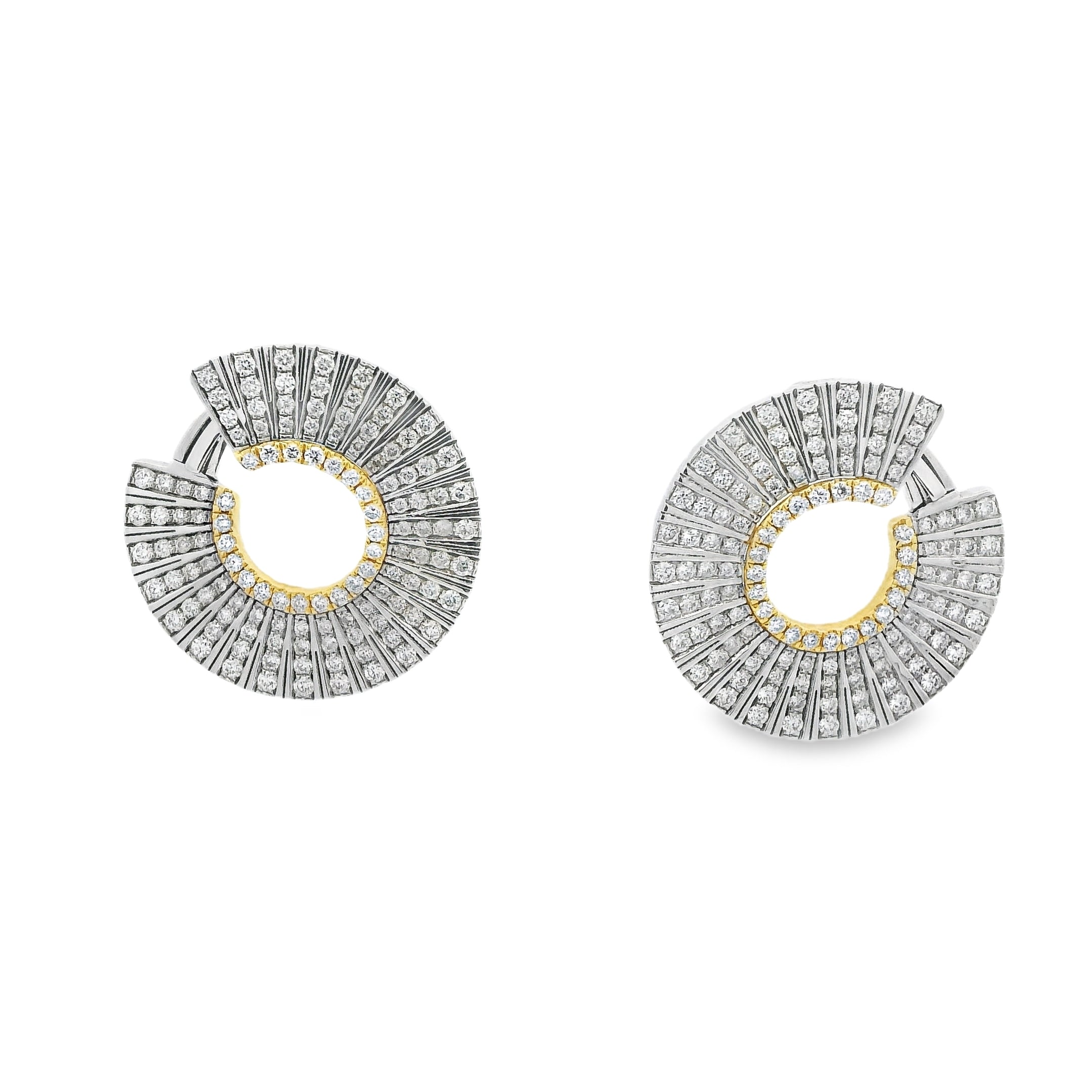 Round Diamond Fan Earrings – Milliard Diamond Concierge