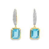 Blue Topaz Drop Earrings