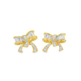 Vintage Diamond Bow Earrings