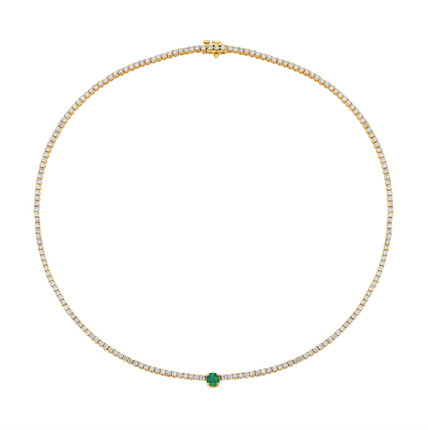 Gemstone Tennis Necklace