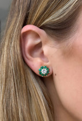 Gemstone Flower Studs