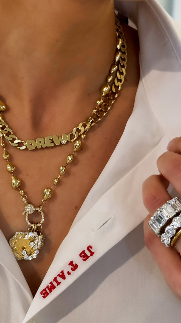 Cadena de clip de papel con fianza abierta