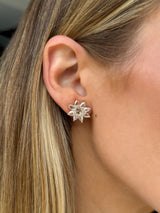 Rose Cut Flower Earrings