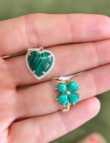 Malachite Heart Charm