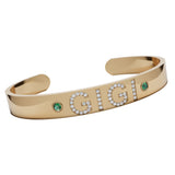 Small Diamond Initial Cuff
