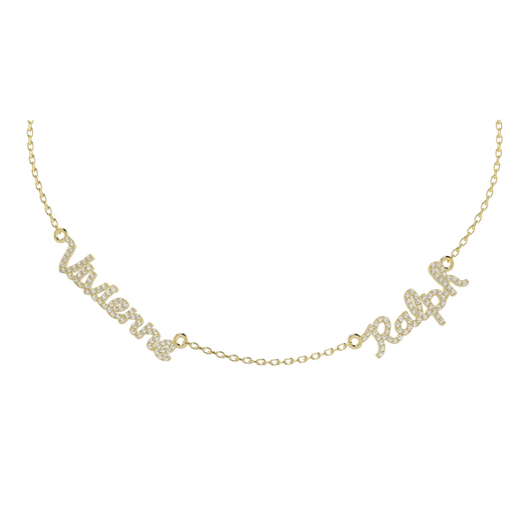 Mini Diamond Script Name Necklace