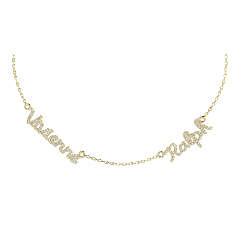 Mini Diamond Script Name Necklace
