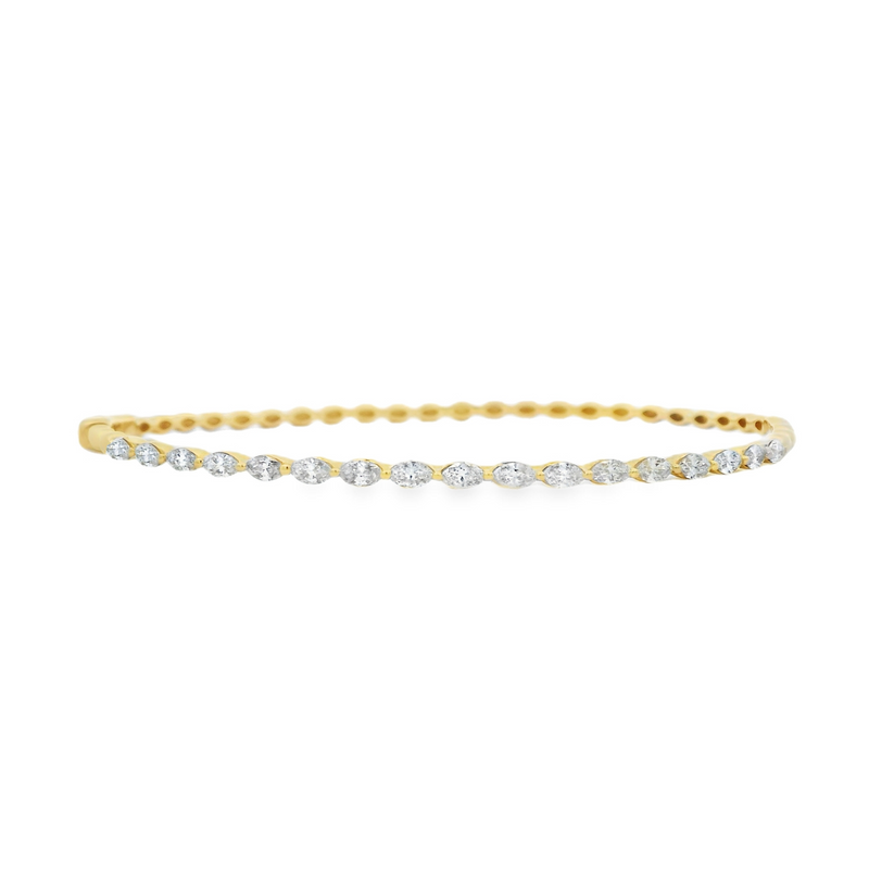 Single Prong Diamond Bangle