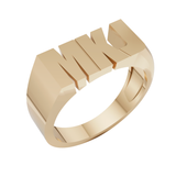 Gold Initial Signet Ring
