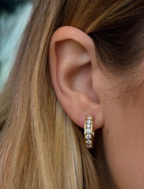 Channel Set Diamond Hoops