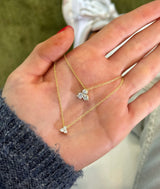 Single Diamond Trio Necklace