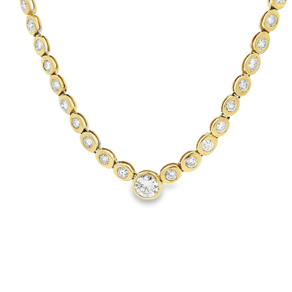 Bezel Tennis Necklace