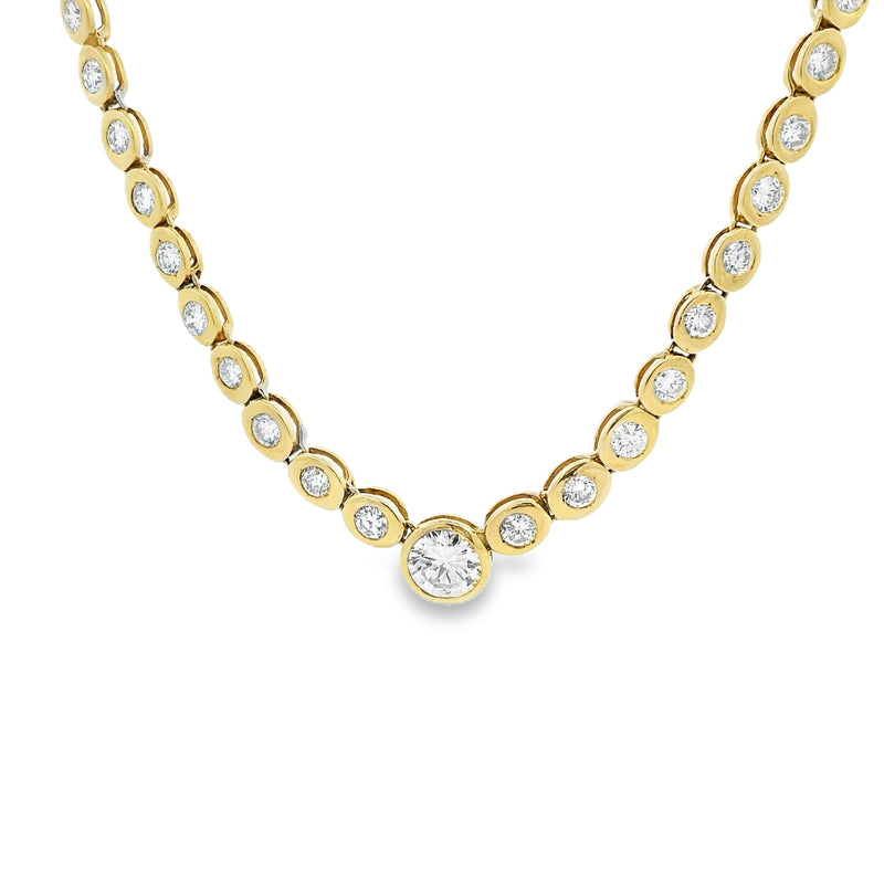 Bezel Tennis Necklace