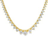 Vintage Three Prong Tennis Necklace