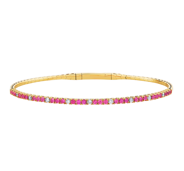 Pink Sapphire Flex Bangle