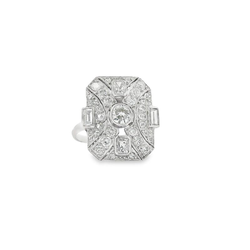Diamond Art Deco Ring
