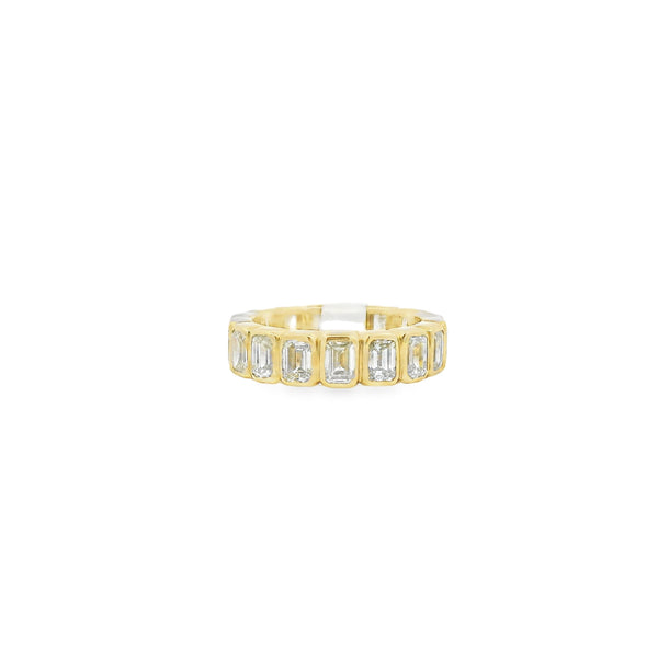 5.17ctw Emerald Bezel Eternity Band - VAULT SALE