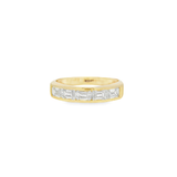 Emerald Cut E/W Channel Set Diamond Band