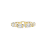 Baguette + Emerald Eternity Band