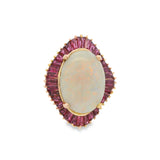 Vintage Opal + Ruby Cocktail Ring