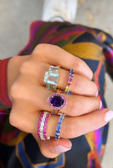 Three Stone Aquamarine Ring
