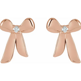 Diamond Bow Studs