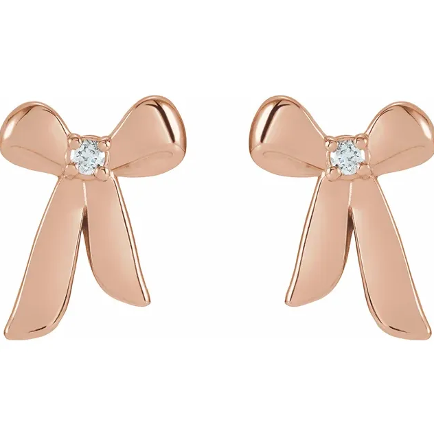 Diamond Bow Studs