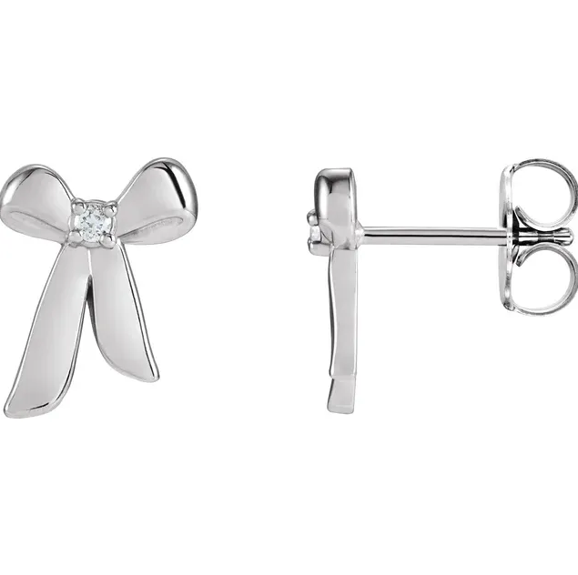 Diamond Bow Studs