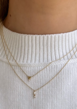 Double Bezel Drop Necklace