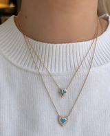 Bezel Heart Necklace