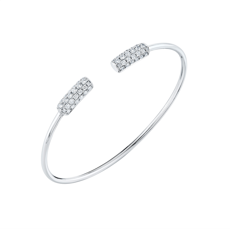 Brazalete flexible con diamantes pavé