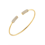 Brazalete flexible con diamantes pavé