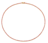 Pink Sapphire Tennis Necklace - VAULT SALE