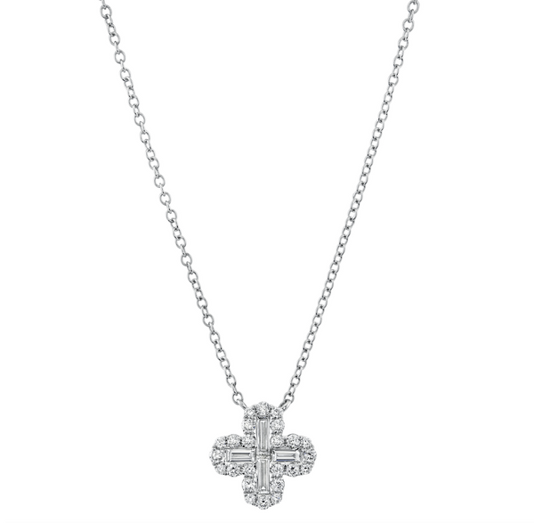 Small Diamond Clover Necklace