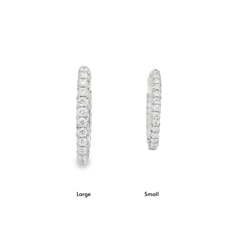 Large Oval Pavé Hoops
