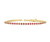 Bezel Ruby Tennis Bracelet - VAULT SALE