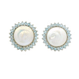 Pearl Studs with Halo