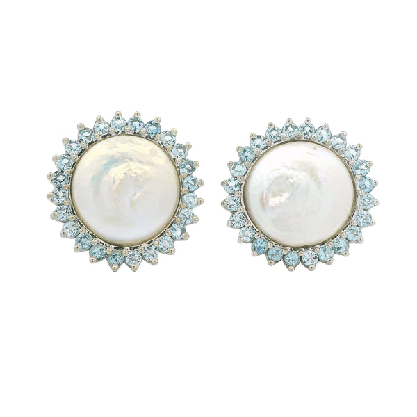 Pearl Studs with Halo