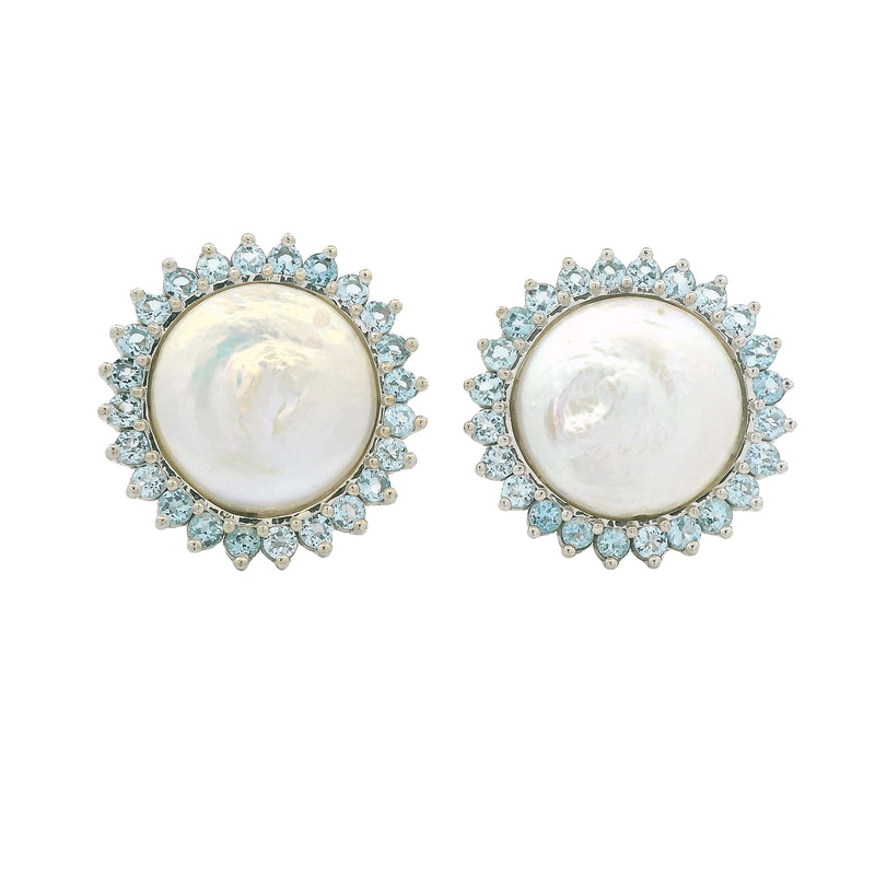 Pearl Studs with Halo