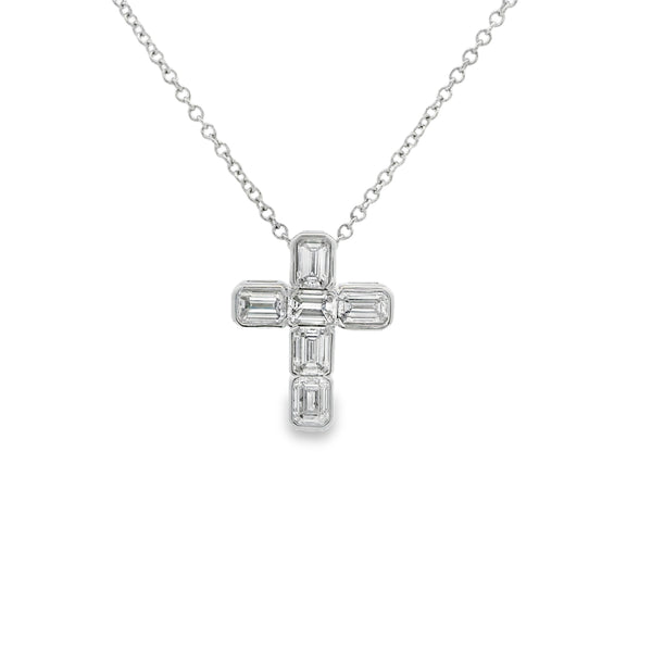 Emerald Cross Necklace
